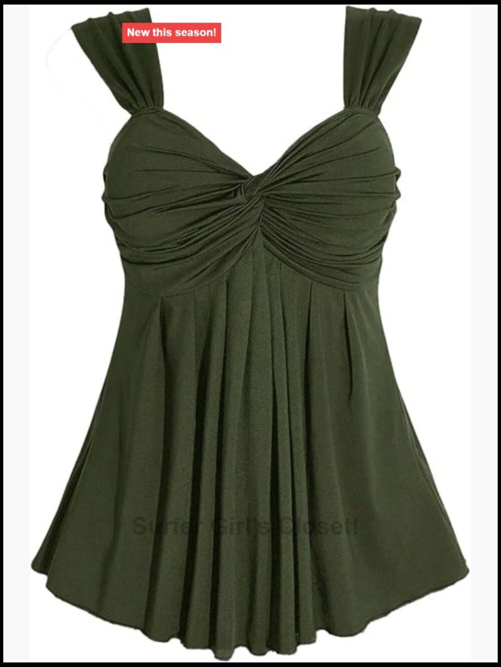 Plus Size Babydoll Top Flowy Going Out Sleeveless V-Neck